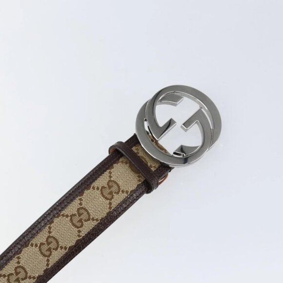 GUCCI GG Canvas Interlocking Belt 37.4\